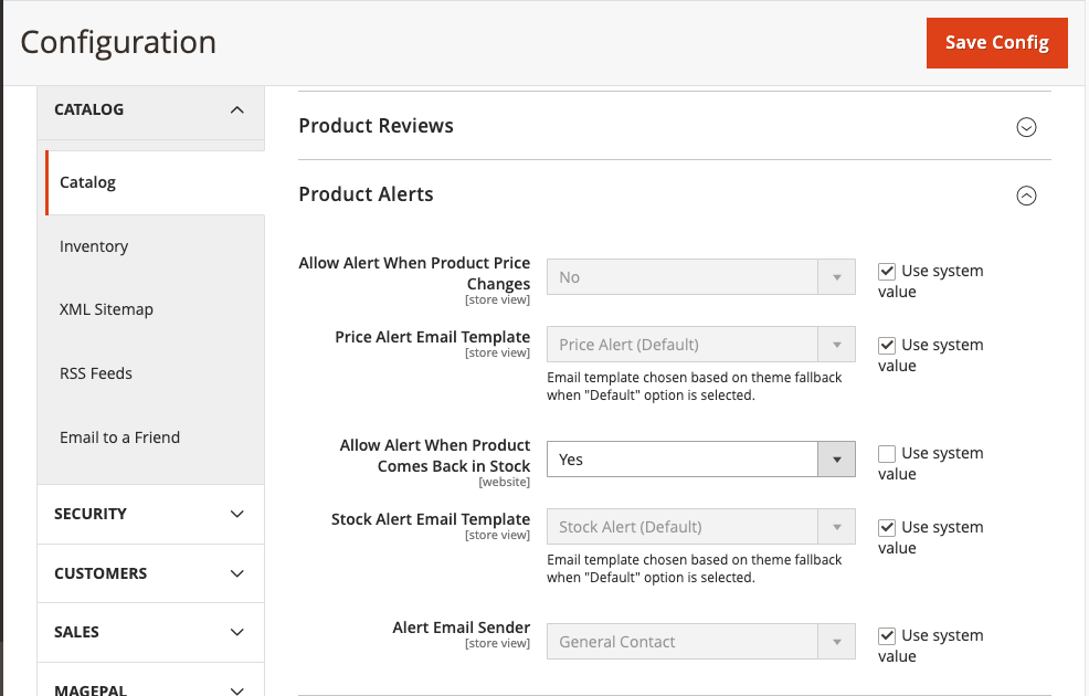Enable Product Alerts For All Products
