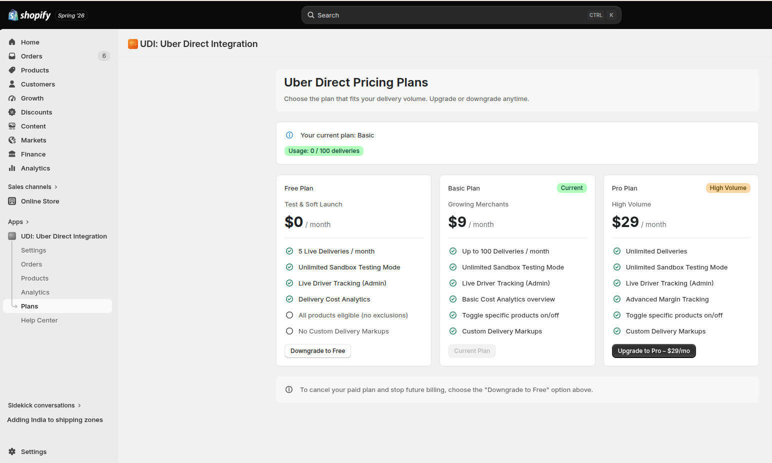 Uber Pricing Plans