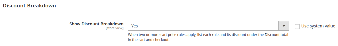 Discount Breakdown