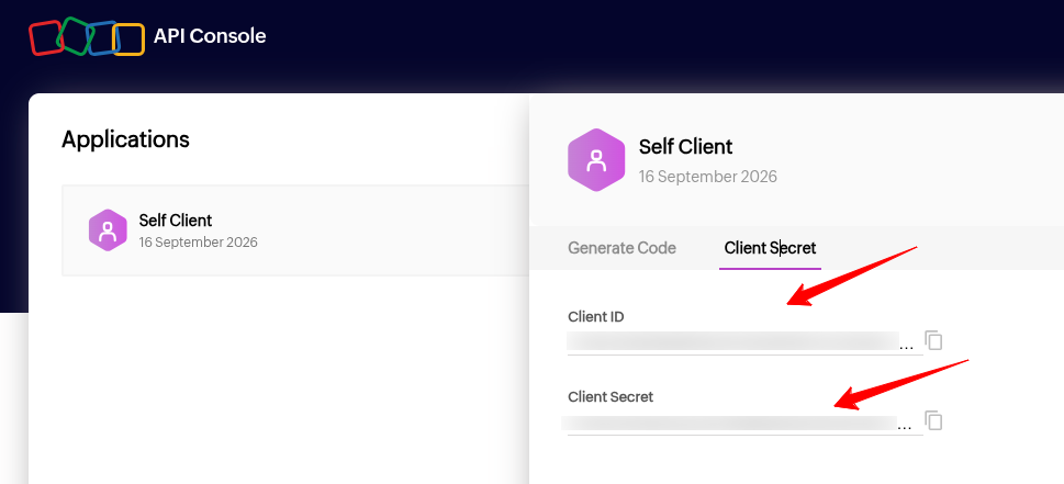Client ID and Secret